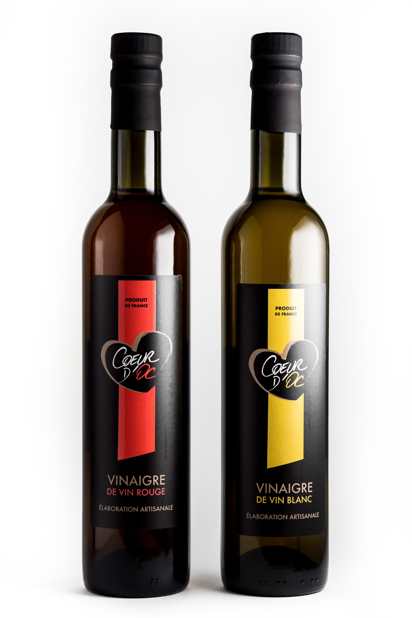 Vinaigre Coeur d'oc de vin rouge et blanc